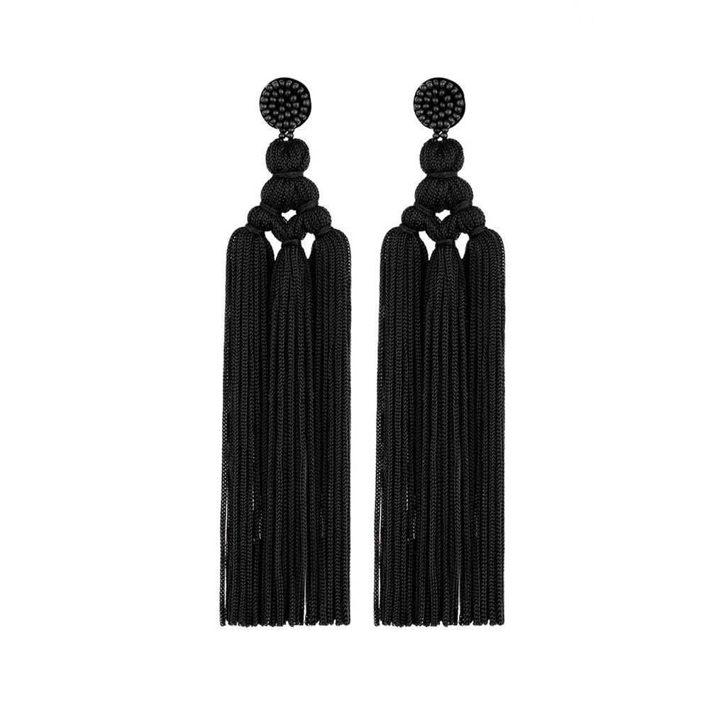 BOHO CHIC MASTERPIECE: HAND-WOVEN TASSLE EARRINGS