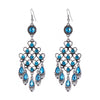 Ethnic style alloy crystal earrings women long