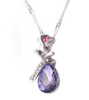 Rose Necklace Crystal Pendant Clavicle Chain