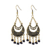 Ethnic style alloy crystal earrings women long