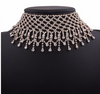 Women Rhinestone Fringed Necklace Chain