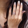 Fashion Ladies Creative Rose Gold Three Piece Ring