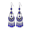 Ethnic style alloy crystal earrings women long