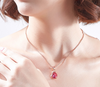 Rose Necklace Crystal Pendant Clavicle Chain