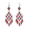 Ethnic style alloy crystal earrings women long