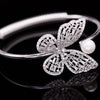 Shining pearl butterfly bracelet