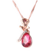 Rose Necklace Crystal Pendant Clavicle Chain