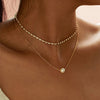 Ornament Encrusted Diamond Claw Chain Pearl Pendant Double Layer Female Summer