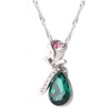 Rose Necklace Crystal Pendant Clavicle Chain