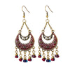 Ethnic style alloy crystal earrings women long