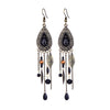 Ethnic style alloy crystal earrings women long