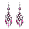 Ethnic style alloy crystal earrings women long