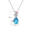 Rose Necklace Crystal Pendant Clavicle Chain