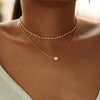 Ornament Encrusted Diamond Claw Chain Pearl Pendant Double Layer Female Summer