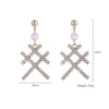 European And American Design Fashion Diamond Earrings Simple