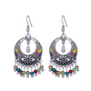 Ethnic style alloy crystal earrings women long