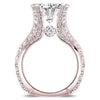 Rose Gold Electroplated Oval Shaped Zircon Engagement Ring