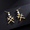 European And American Design Fashion Diamond Earrings Simple